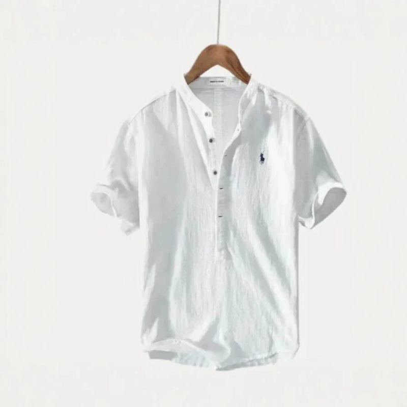 Popular Summer Simple Linen Casual Shirt with Pony Embroidery, Breathable, Fashionable, Comfortable, Loose-Fitting Casual Shirt Popular Summer Simple Linen Casual Shirt with Pony Embroidery, Breathable, Fashionable, Comfortable, Loose-Fitting Casual Shirt