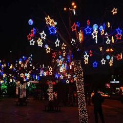 LED star curtain lights, star lights, holiday lights, wedding event decoration lights, courtyard Christmas light strings, ambient lights