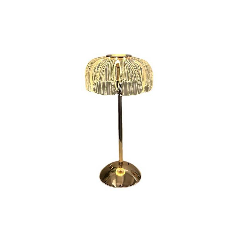 Luz de escritorio recargable de toque flor acrílico dormitorio cabecera luz de noche atmósfera USB tricolor atenuación recargable