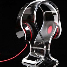 Universal Acrylic Headphones Headsets Stand Hanger Holder Tr