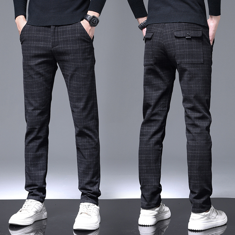 Men's Casual Pants 2025 Spring and Autumn Middle-Aged Slim Fit Loose Business Solid Color Slimming Long Pants Men's Dress Pants