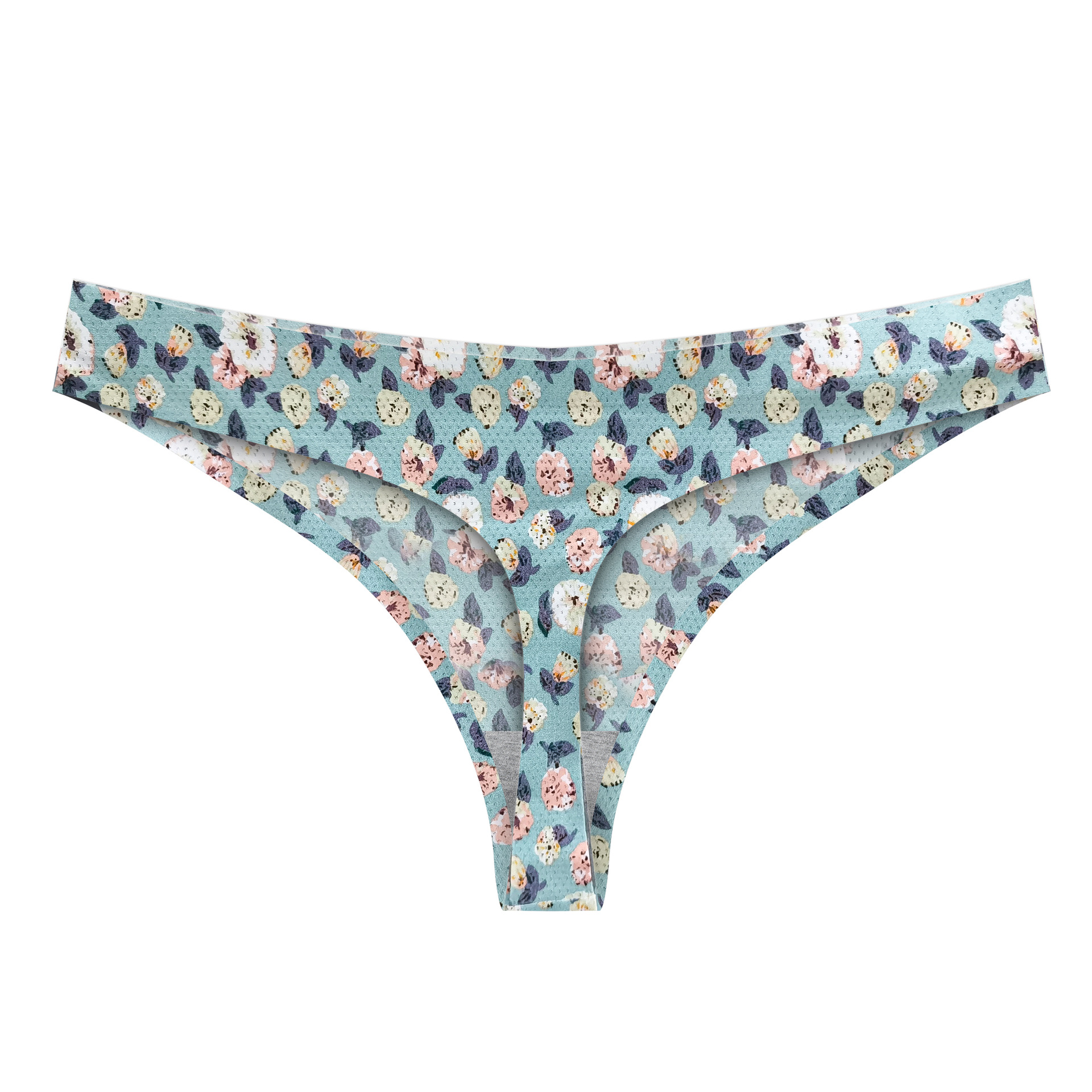 En stock europeo y americano sexy seda de hielo Tanga de mujer sin costuras cintura baja ligero transpirable cómodo antibacteriano entrepierna ventas directas de fábrica