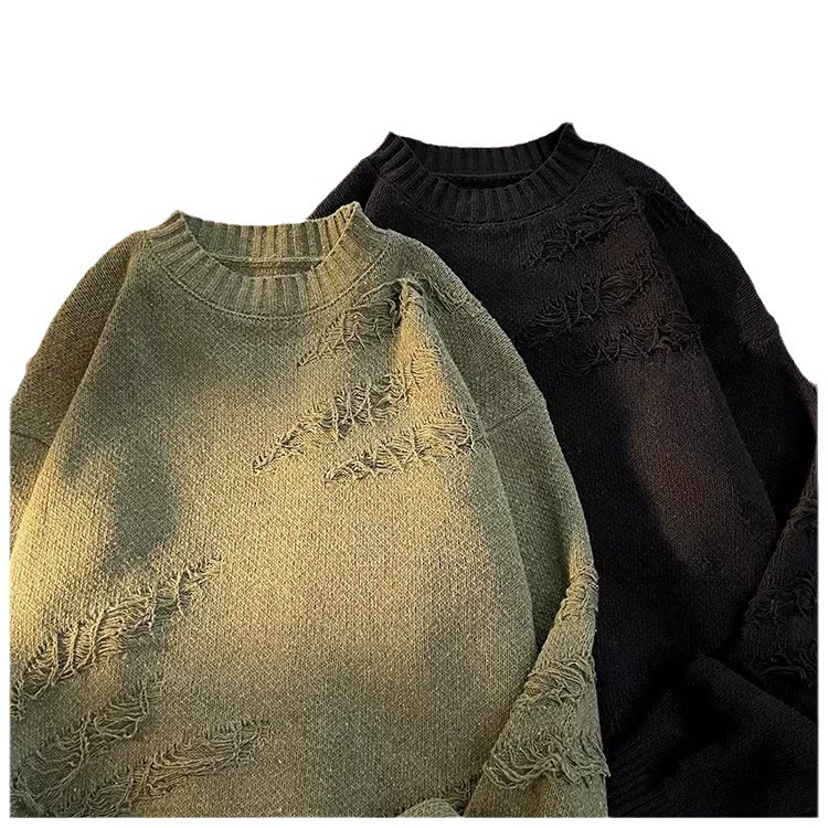 Trend Japanese retro sweater, knitted jacket, oversize