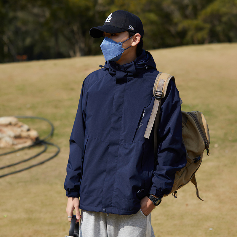 남성 다크 블루 (3 대 1 밍크 벨벳 라이너)