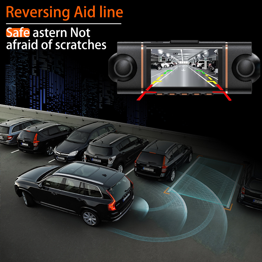 Cross-Border Hot Selling 1080P Four-Lens Driving Recorder, Four-Way Simultaneous Display and Recording, Wifi Infrared Night Vision Ultra-Thin Model