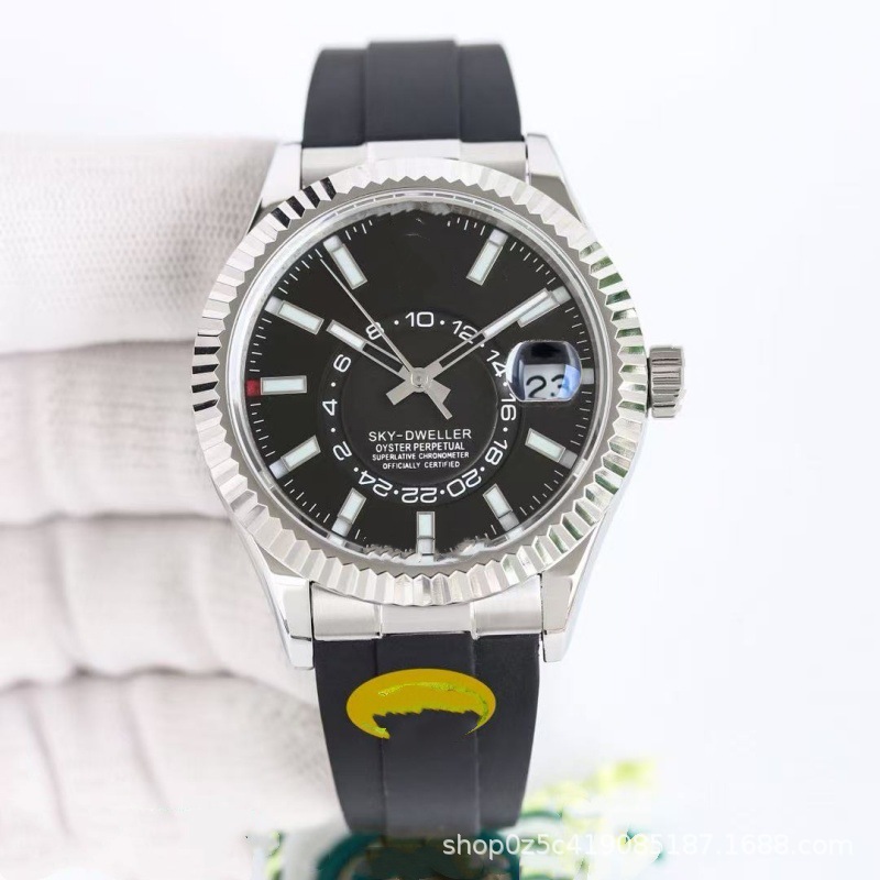 Laojia Pioneer Navigator Watch Stainless Steel Sapphire Glass Fully Automatic Mechanical Men's Watch Dropshipping