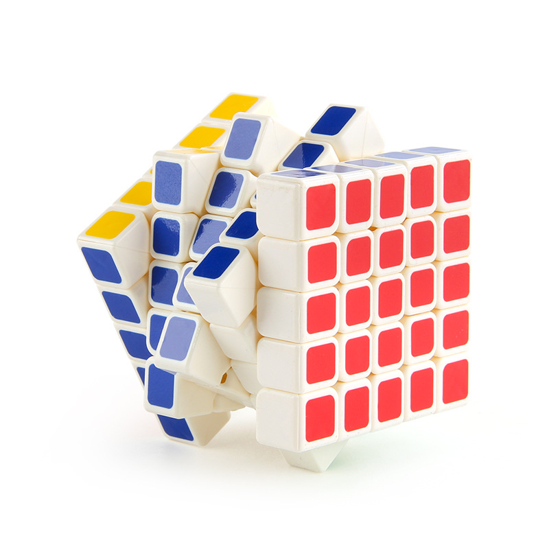 Exportación transfronteriza nuevo rompecabezas de color sólido Cubo de cuarto y quinto orden suave rotación de fondo blanco y negro pegatina Cubo de juguete al por mayor