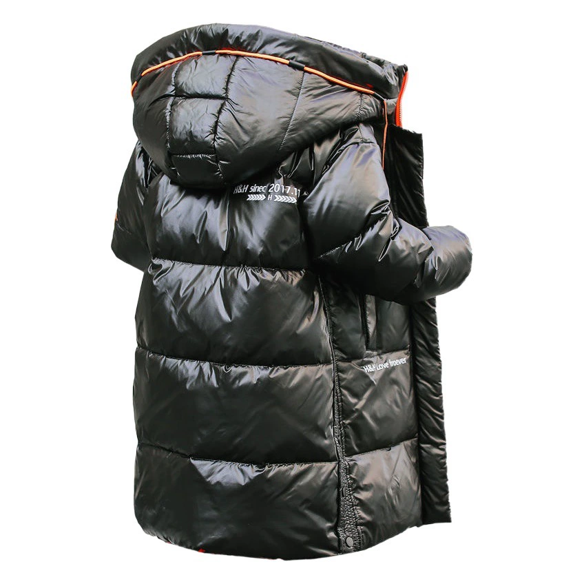 Новый Зимний пуховик, детская одежда, нейтральный пуховик средней длины для мальчиков и девочек, яркая поверхность, Детское пальто среднего и большого размера