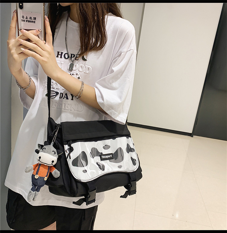 Wholesale Fashion Large Capacity Cow Pattern Shoulder Canvas Bag Nihaojewelry display picture 8