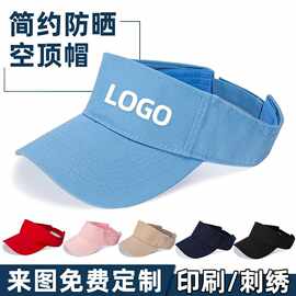 定制纯棉空顶帽印字印logo网帽志愿者社区义工学校研学帽子厂家兵