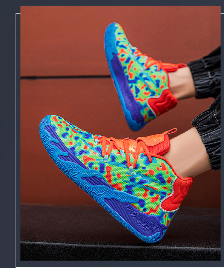 Three-ball Three-generation Bauer Basketball Shoes for Men and Women Anti-slip and Wear-resistant High-top Concrete Combat Cushioning Sports Shoes_voghion.com