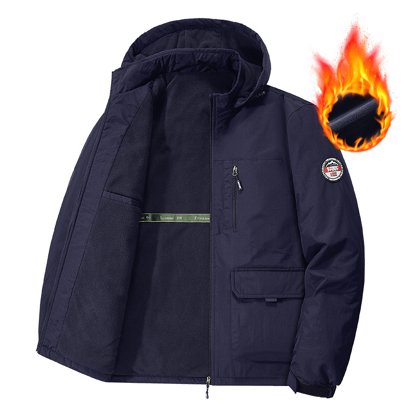Capa de algodón de invierno chaqueta de hombre otoño y invierno nuevo tamaño de moda chaqueta de algodón de lana chaqueta de invierno chaqueta de algodón
