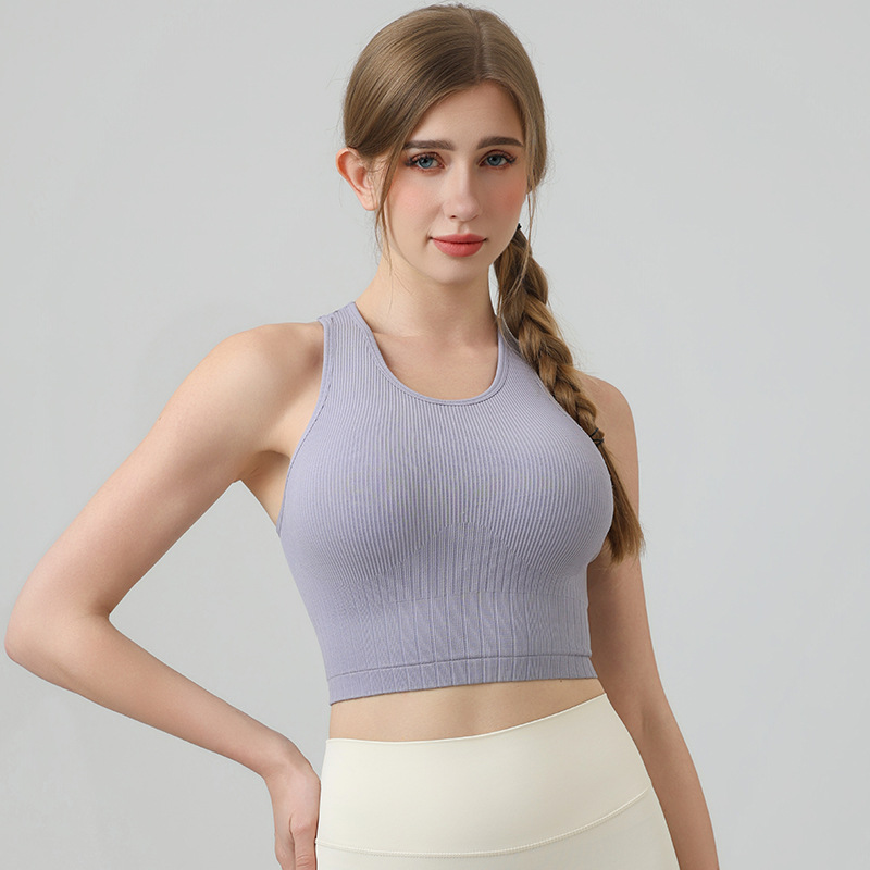 Comercio exterior ropa interior deportiva de alta resistencia chaleco en forma de I fijo taza cojín de pecho acondicionamiento físico secado rápido transpirable sudor a prueba de choques belleza image 8