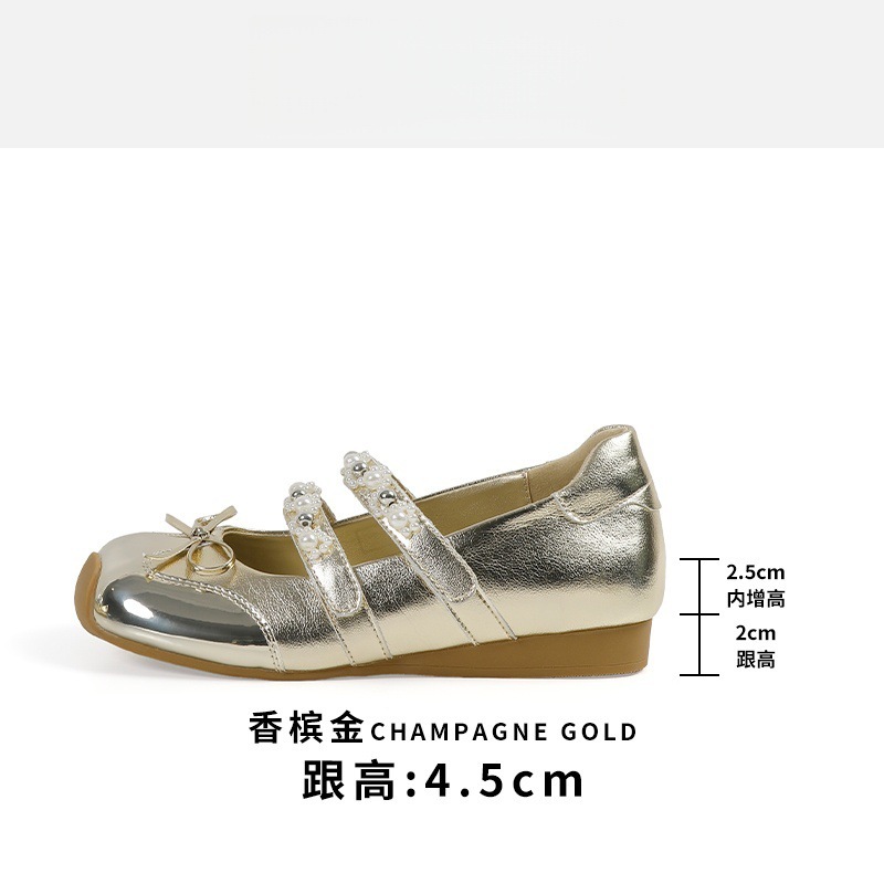 法式银色蝴蝶结魔术贴包头凉鞋女款2025夏季新款配裙子玛丽珍单鞋|undefined