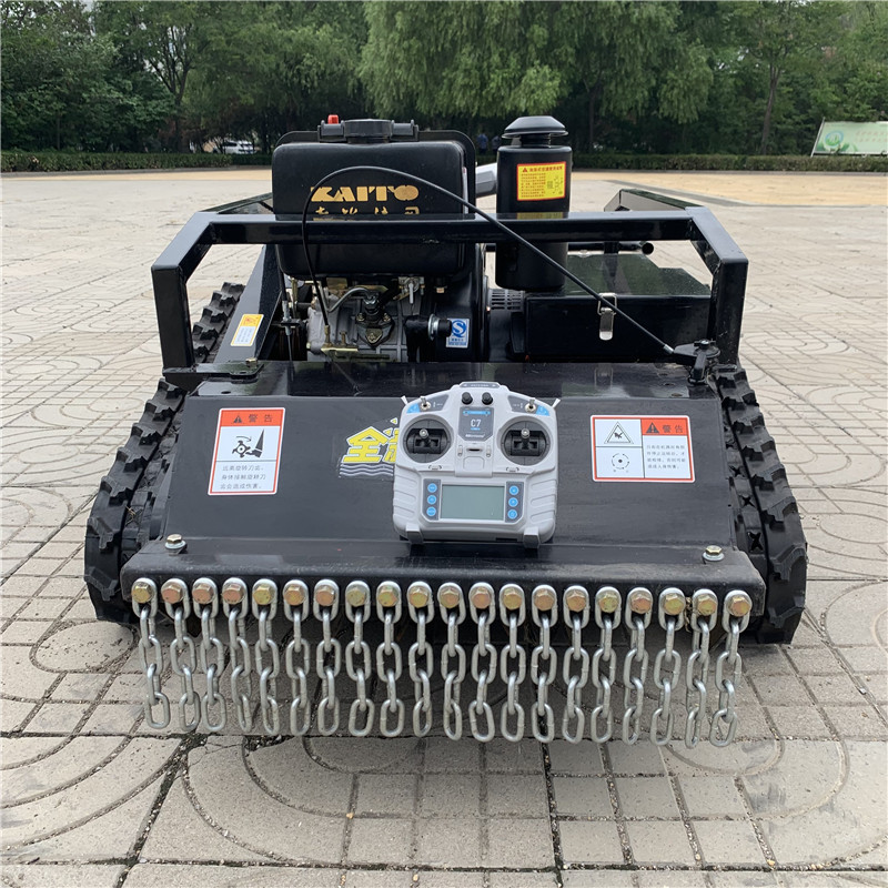 四驱履带遥控割草机 山地爬坡开荒除草公园草坪修剪机 荒地打草机