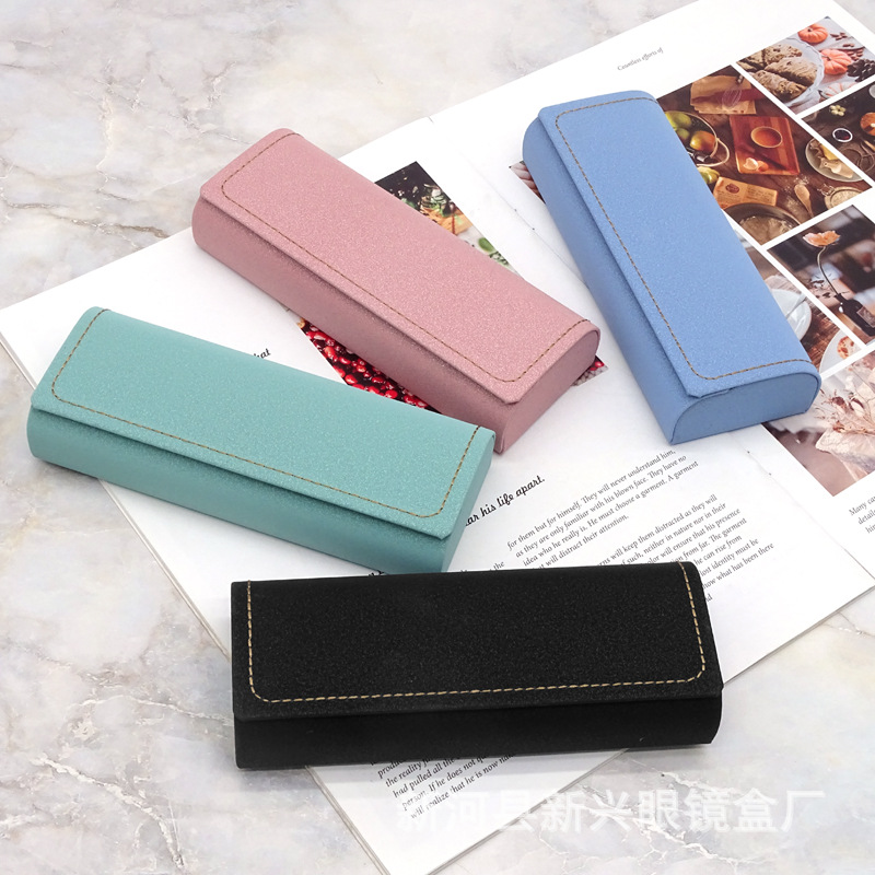 車線款大框板材圓框近視眼鏡盒抗壓簡約款高端眼鏡盒可印LOGO