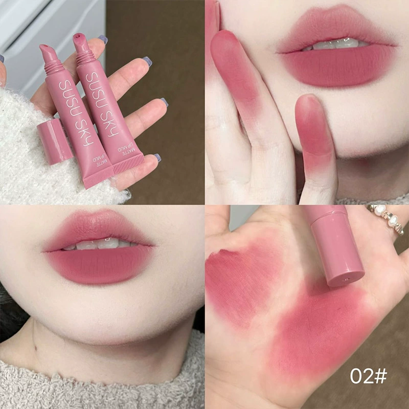 SUSU SKY Soft focus светлый матовый помада-коричневый, низкая насыщенность, корейская матовая атмосфера, без макияжа, нежная отбеливание, студенческая вечеринка