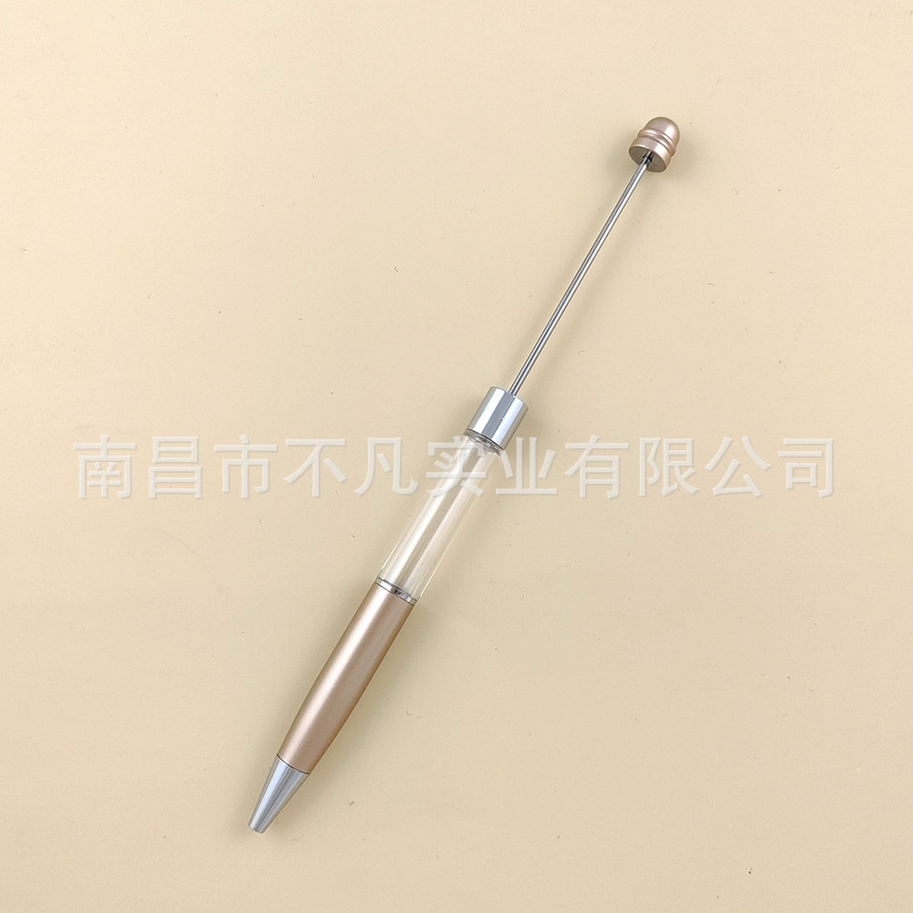 Punto al por mayor de metal tubo vacío bolígrafo DIY cristal diamante flor seca Shell con cuentas de pluma transparente varilla media pluma de aceite