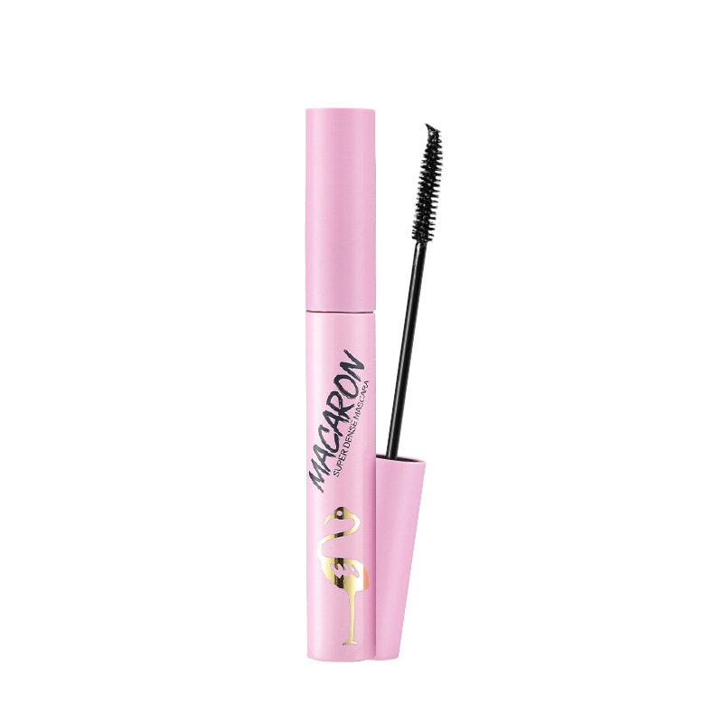 Flamingo macaroon mascara small brush head slender thick curled eyelash cosmetics manufacturers