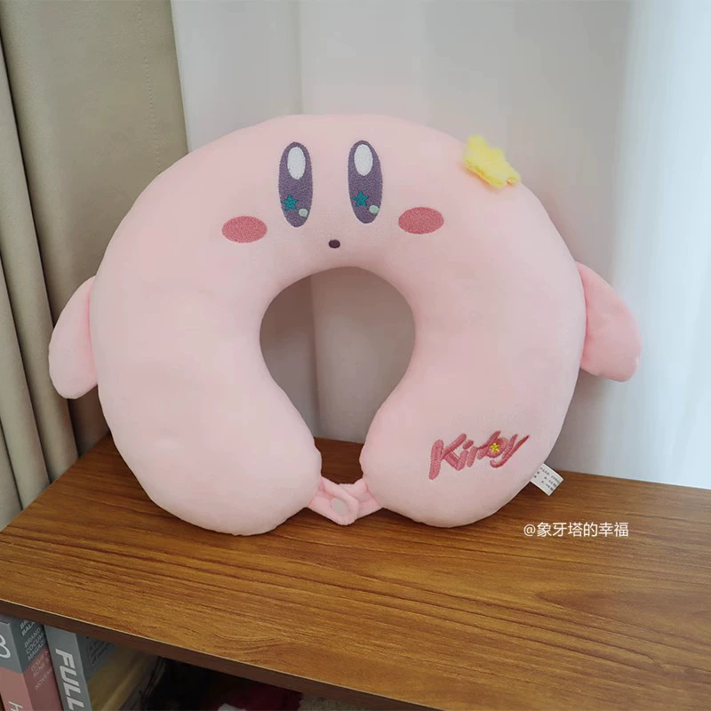  cartoon neck pillow with hood for sleep for traveling, airplane, hat, with neck protection