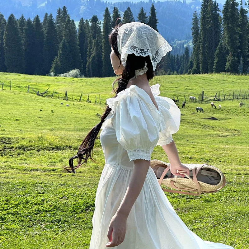 Платочная косынка, ретро повязка на голову, французский стиль