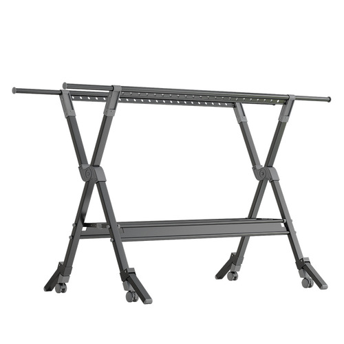 Folding clothes drying rack floor-standing indoor home balcony clothes drying rod outdoor retractable clothes drying rack cool quilt clothes hanger