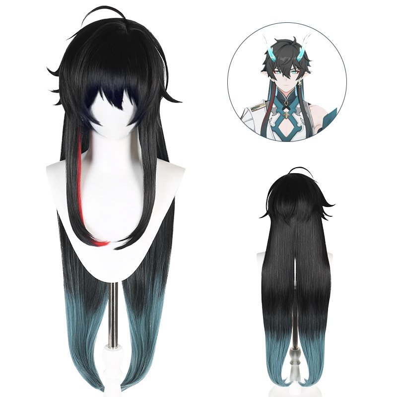 Lingqi Collapse Star Dome Railway Danheng Yin Yuejun Xiaoqinglong Ancient Style Cos Wig t Color Gradient Straight Hair
