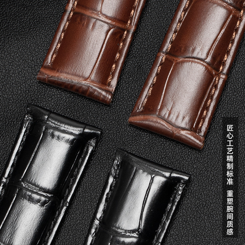 Factory wholesale double-sided leather watch lead layer cowhide metal needle buckle men's and women's leather bracelet accessories square buckle