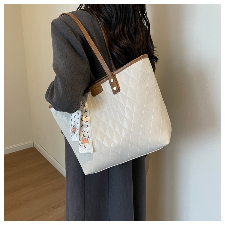 Women's Tote Bag Large Capacity Pu Leather Versatile Handbag_voghion.com
