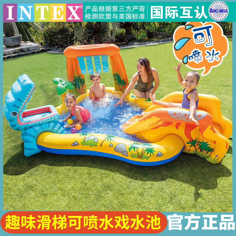 intex inflatable children's slide paddling pool outdoor swimming pool slide indoor fountain pvc wholesale generation intex inflatable children's slide paddling pool outdoor swimming pool slide indoor fountain pvc wholesale generation