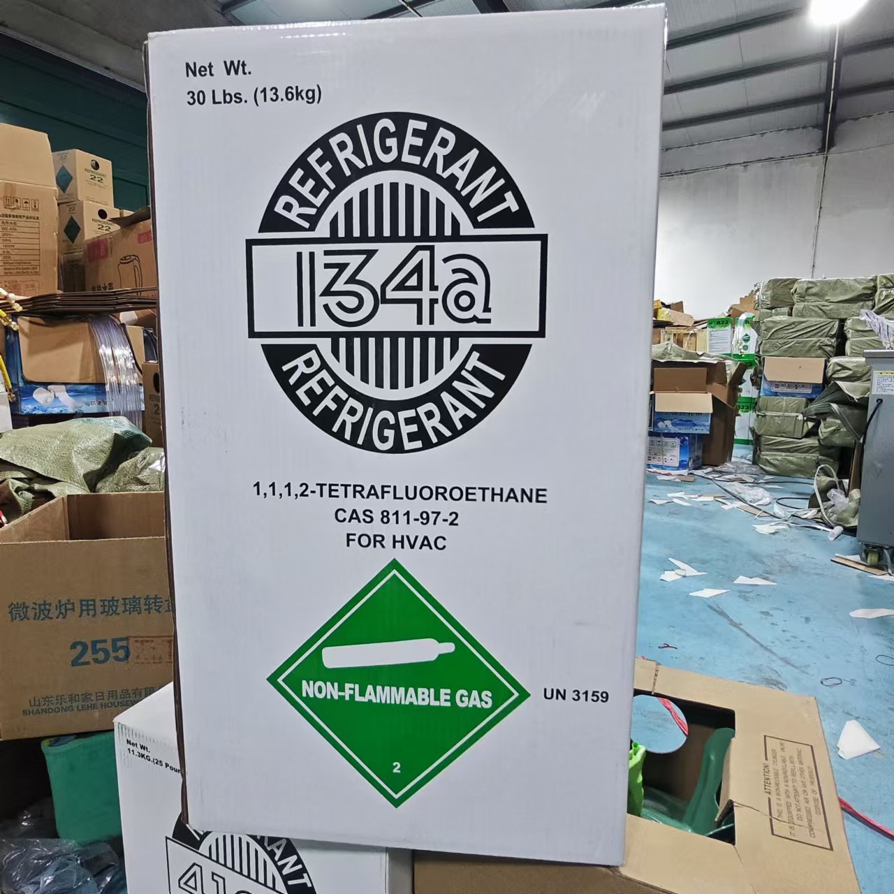 工厂直销R134A制冷剂 冷媒中性包装毛重13.6kg汽车空调雪种氟利昂