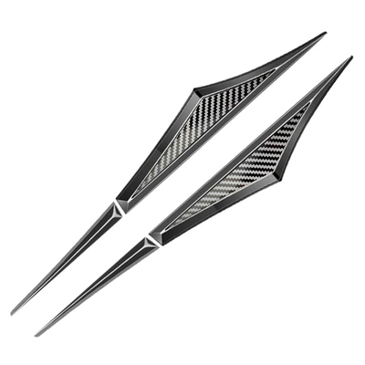 Modified Fender Two Decorative Car — Body sticker - gunmetal-carbon-fiber-pattern-side-label-pair