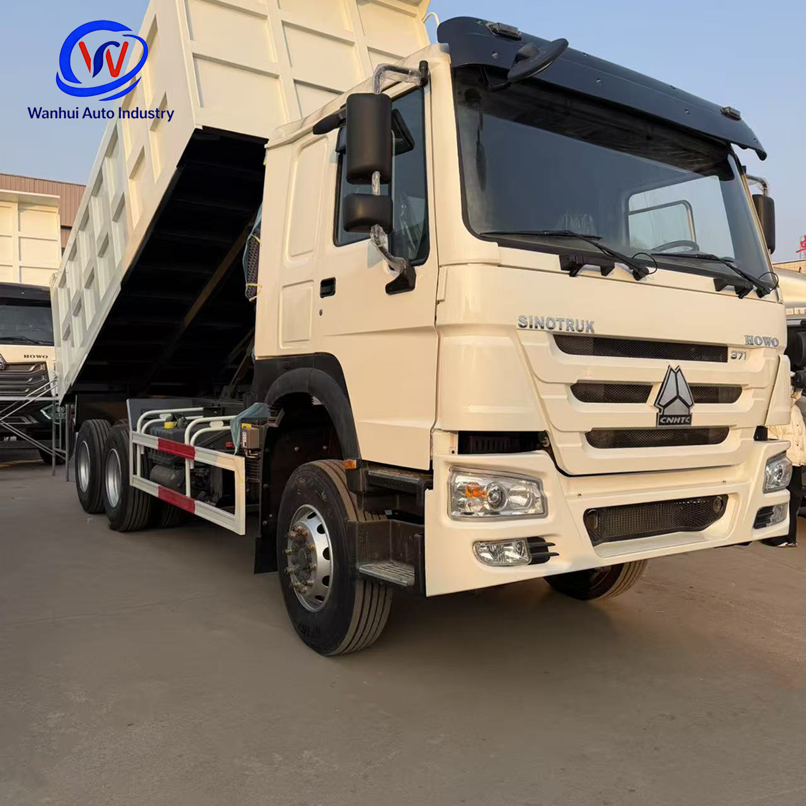 Cross-Border Type Howo 371Hp Lifting Dump Truck, 10-Wheel Hydraulic Tipper Truck, Special Vehicle for Engineering Earthmoving Transport