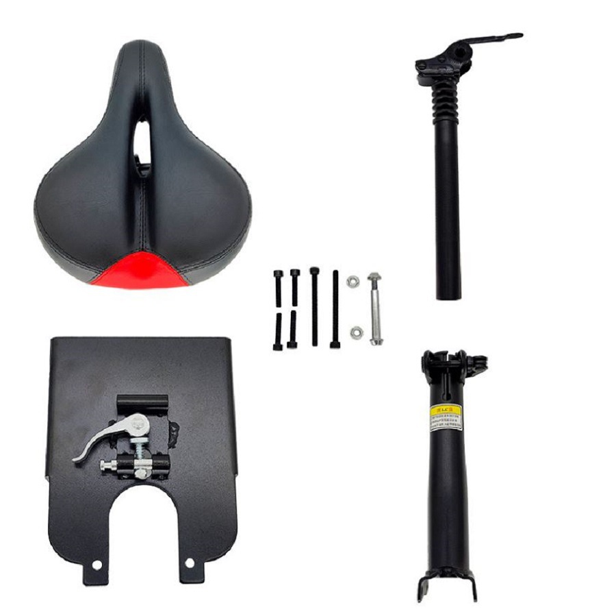 Asiento de scooter eléctrico M365/1S/Lite/Pro Scooter plegable sin perforación con silla de amortiguación doble