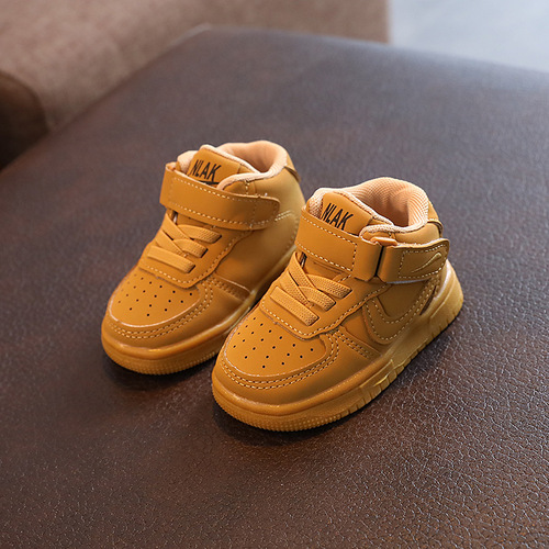 Mid-top children's sports shoes for boys and girls casual sneakers  autumn new anti-slip baby shoes toddler shoes