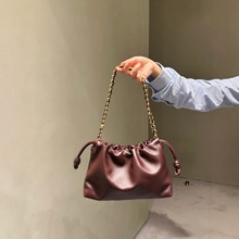 Flamenco purse包福袋包真皮云朵包软fufu幂幂同款双链条托特包