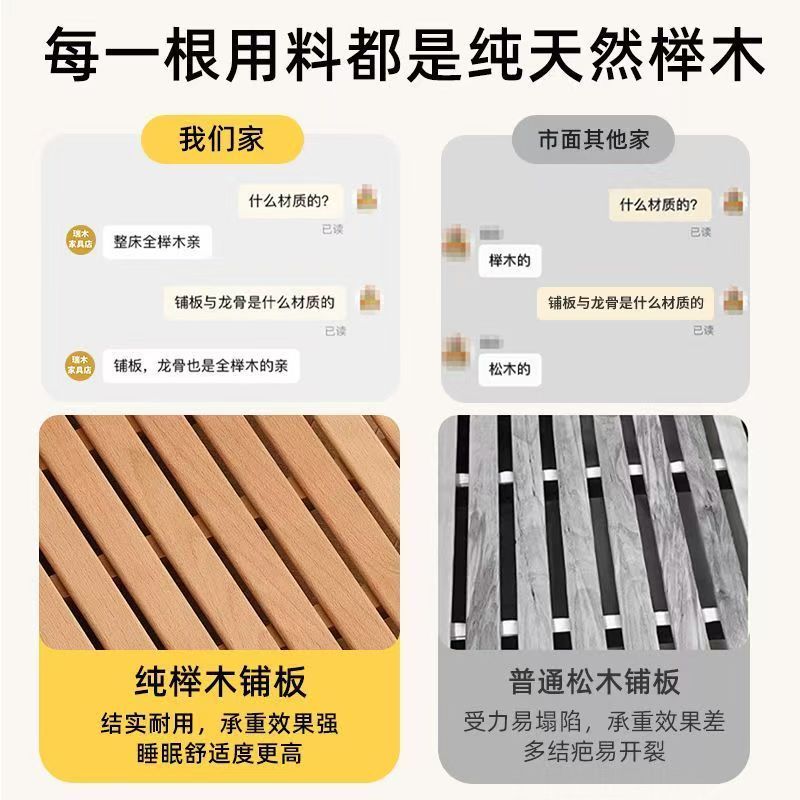 榉木儿童拼接床婴儿拼接床儿童床大床升降护栏加宽床边宝宝小床|undefined