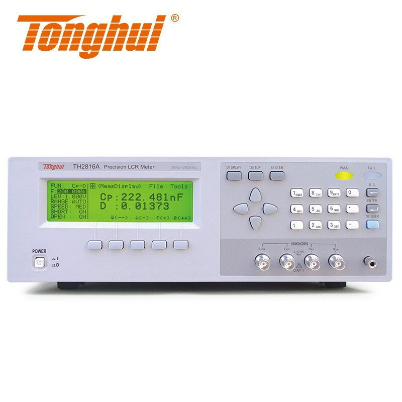 Tonghui TH2816A прецизионный цифровой мост LCR 10-ступительный сортный высокоточный тестер моста с частотой 200 кГц