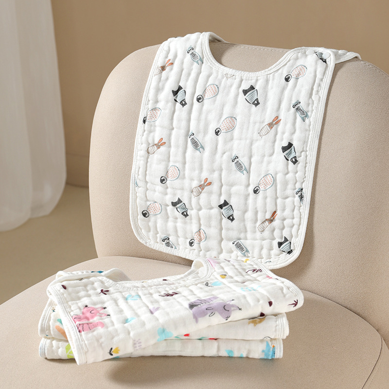 Gauze cotton children's baby hygiene product for face washing for food, eating bib 2