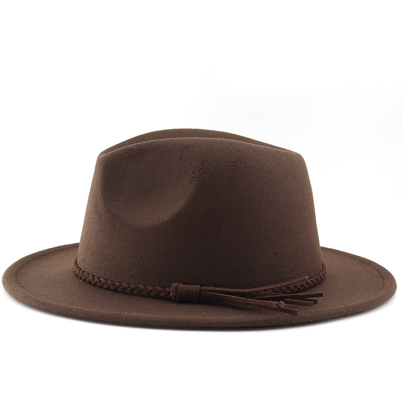 Klassischer Prairie Unisex Jazzhut Mit Wildlederquaste_voghion.com