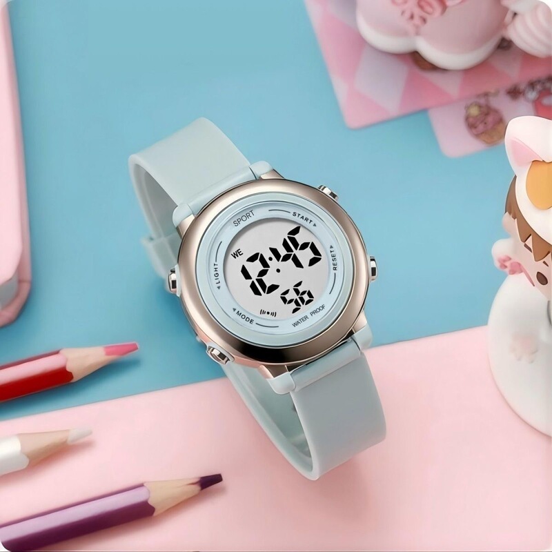 Women's Watch for High School Students, Simple Digital Display, Luminous Function, Day Calendar, Timing, Compact Electronic Wristwatch Women's Watch for High School Students, Simple Digital Display, Luminous Function, Day Calendar, Timing, Compact Electronic Wristwatch