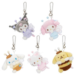 かわいいサンリオフラワーフィールドハニーシリーズクロミメロディぬいぐるみペンダントおもちゃキーホルダーガールギフト