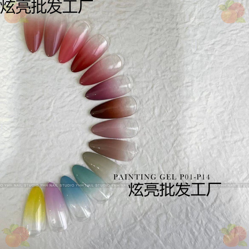 YHH樱禾拍拍胶碎钻胶春夏秋系列爆闪猫眼胶美甲色胶功能胶色板分|undefined