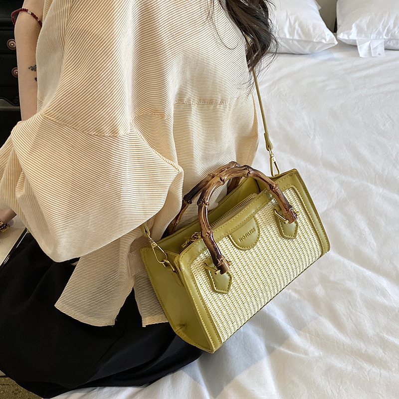 Bolsa de paja tejida diaria para mujeres verano 2026 nuevo nicho de moda diseño de balsa de vacaciones de playa