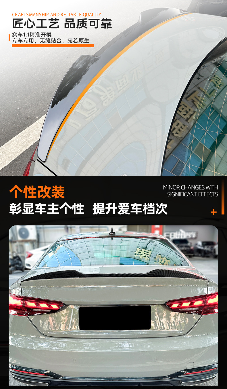 Suitable for Audi A5 F5 Coupe 2017-2024 M4 Blade-Style Rear Spoiler Exterior Cross-Border Modification