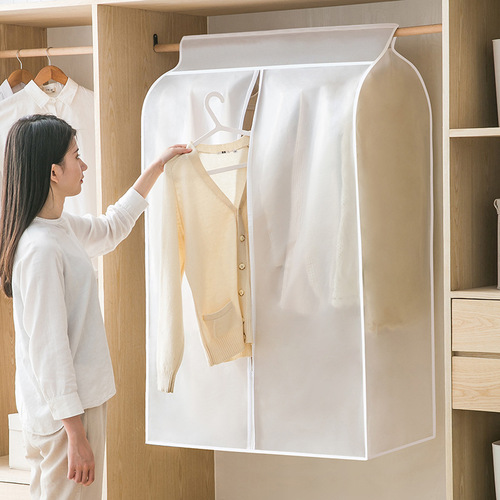 Clothes dust cover, hanger, clothing dust bag, suit coat, wardrobe hanging bag, household three-dimensional clothes cover, dustproof D