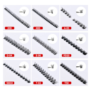 Single segment false eyelashes single cluster hair long thick grafting false eyelashes