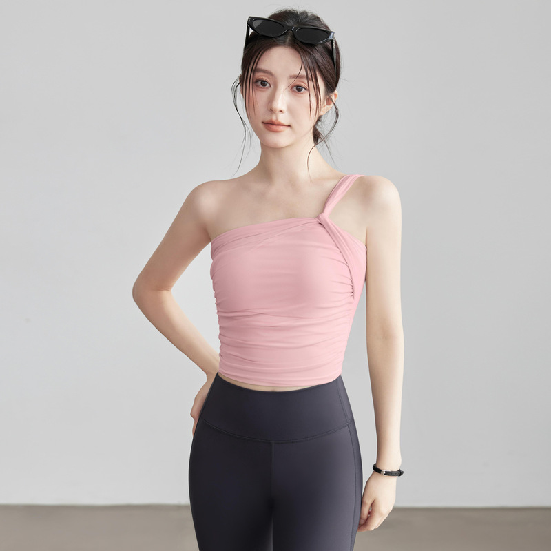 新款瑜伽服女运动文胸防震美背运动背心一体式瑜伽内衣训练健身衣|undefined