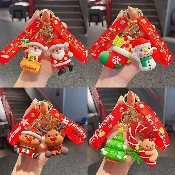 Classic Santa Claus Keychain Cross-border Pendant Bag Accessories Car Chain Small Commodities Couple Small Gifts Wholesale