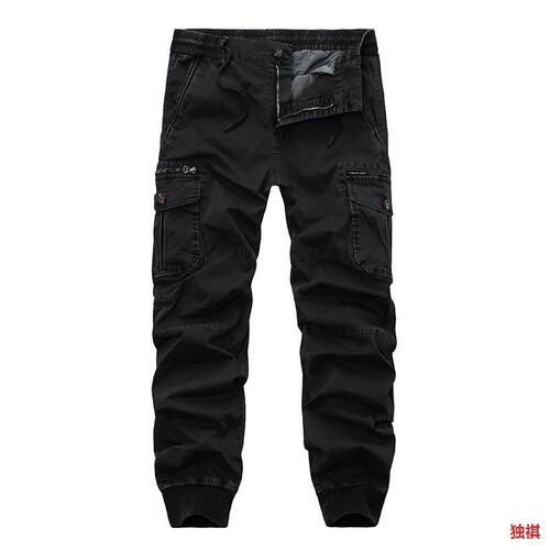 Commonly available, large size men's trousers, fashionable overalls, European and American men with small feet 8017